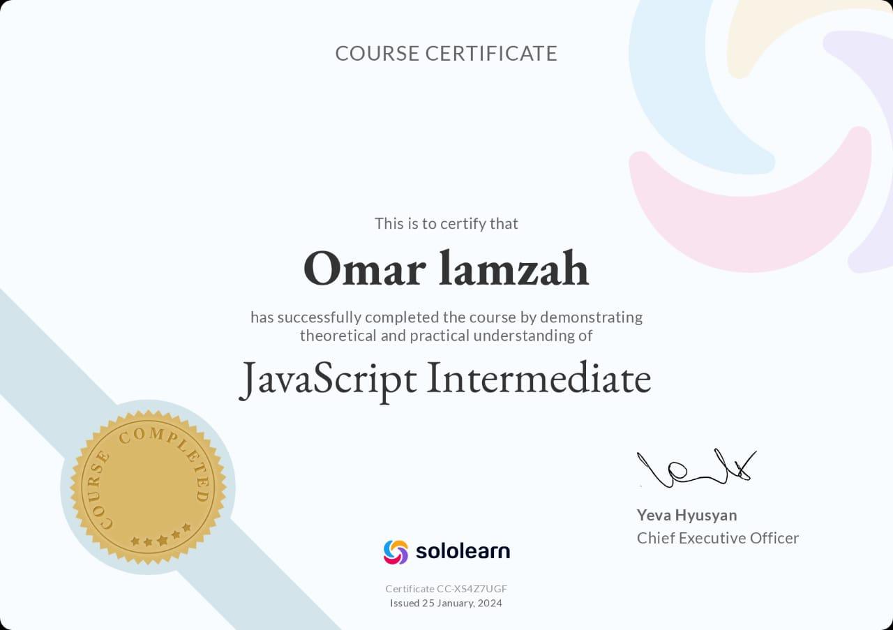 Intermediate JavaScript